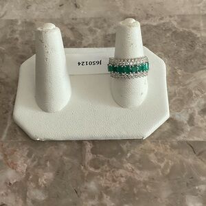 COCCI Sakota Emerald & CZ Ring Size 5